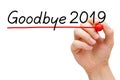 Goodbye Year 2019 Handwritten Concept Royalty Free Stock Photo