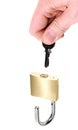 Hand unlocking padlock