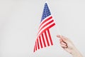 hand with usa flag. High quality photo Royalty Free Stock Photo