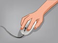 Hand using Computer Mouse version 1. Royalty Free Stock Photo