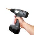 Hand using a drill