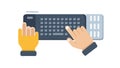 Hand Using a Numeric Keypad, Data Entry and PIN Input, vector design Generative AI Royalty Free Stock Photo
