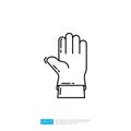 Hand using Rubber gloves icon