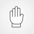 Hand vector icon sign symbol Royalty Free Stock Photo