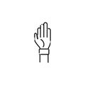 Hand vote accept line style icon