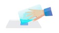 Hand Voting for Elections and Democratic Process Icon, vector design Generative AI Royalty Free Stock Photo