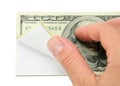 Hand and wad of paper Royalty Free Stock Photo
