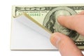 Hand and wad of paper Royalty Free Stock Photo