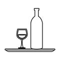 hand waiter isolated icon