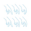 Hand Walk Cycle Sequence Drawing