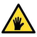 Hand Warning Flat Icon Image