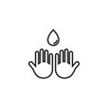 Hand wash flat vector icon. Clean hands flat vector icon Royalty Free Stock Photo