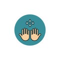 Hand wash flat vector icon. Clean hands flat vector icon Royalty Free Stock Photo