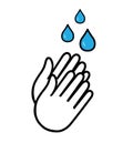 Hand wash flat vector icon clean hands flat vector icon Royalty Free Stock Photo