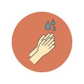 Hand wash flat vector icon. Royalty Free Stock Photo