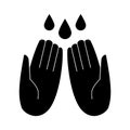 Hand wash flat vector icon