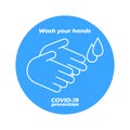 Hand wash flat vector icon. Clean hands flat vector icon Royalty Free Stock Photo