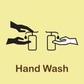 Hand wash flat vector icon. Clean hands flat vector icon