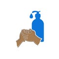 Wash your hands, vector illustration icon, health care Royalty Free Stock Photo