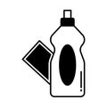 Hand wash Half Glyph Style vector icon which can easily modify or edit