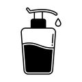 Hand wash Half Glyph Style vector icon which can easily modify or edit