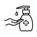 Hand wash icon vector on trendy design Royalty Free Stock Photo