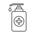 Hand wash Outline Vector icon which can easily modify or edit