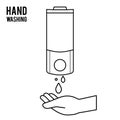 Hand wash. Hand sanitizer. Alcohol-based hand rub. Rubbing alcohol. Wall mounted soap dispenser. Wall hanging hand wash container.