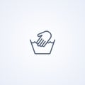 Hand wash, vector best gray line icon