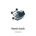 Hand wash vector icon on white background. Flat vector hand wash icon symbol sign from modern cleaning collection for mobile Royalty Free Stock Photo