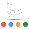 Hand wash with water vector icon Royalty Free Stock Photo