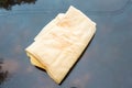 Hand Washing Car with Yellow Chamois microfiber towel