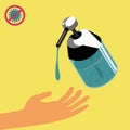 Hand washing gel in dispensing bottle Royalty Free Stock Photo