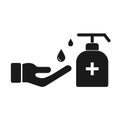 Hand washing icon, hand disinfection sign