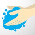 Hand washing icon Royalty Free Stock Photo