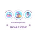 Hand washing initiative concept icon Royalty Free Stock Photo