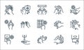 hand washing line icons. linear set. quality vector line set such as tissue paper, cleaning, doorbell, cleaning, cleaning liquid, Royalty Free Stock Photo