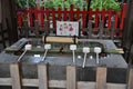 Hand washing station in a Japanese shrine