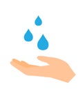 Hand washing vector icon hygiene symbol on white isolated background Royalty Free Stock Photo