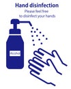 Hand washing. Wash your hands to keep clean. Royalty Free Stock Photo