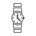 Hand Watch Icon in Line Style Royalty Free Stock Photo