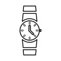 Hand Watch Icon in Line Style Royalty Free Stock Photo