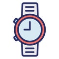 Hand watch, timepiece Isolated Vector icon which can be easily modified or edited Royalty Free Stock Photo