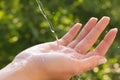 Hand with water