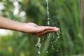 Hand water drop scene Royalty Free Stock Photo