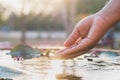 Hand and water Royalty Free Stock Photo