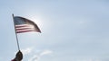 hand waving usa flag. High quality photo Royalty Free Stock Photo