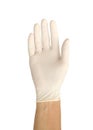 Hand wearing glove