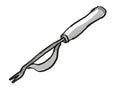 Hand Weeder Cartoon Retro Drawing