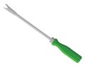 Hand weeder with green handle, icon